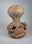 Abusua kuruwa (commemorative clan pot), Akan artist, Terracotta, wax, mud, nests, Akan peoples
