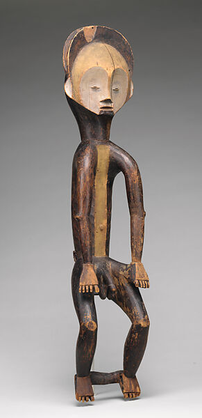 Figure: Male (Ofika), Wood, pigment, patina stain, Mbole peoples 