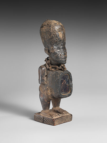 Power Figure: Male (Nkisi), Wood, glass, metal, cloth, organic matter, Kongo peoples