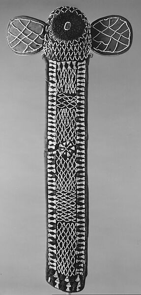 Mask: Elephant (Aka), Cotton, wood, raffia, glass beads, Bamileke, Daschang group