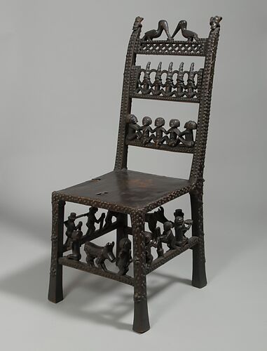 Chair: Rungs with Figurative Scenes (Ngundja)