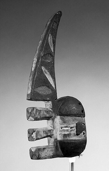 Mask: Yam Knife, Wood, pigment, kaolin, Igbo peoples, Afikpo group 