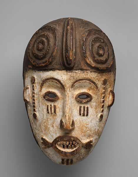 Mask, Wood, kaolin, Okpoto peoples, Idoma group 