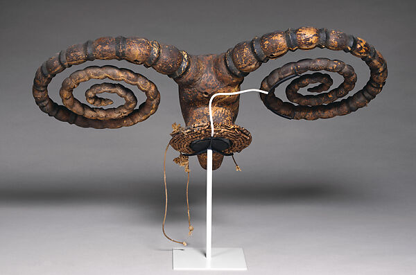 Nimm crest, Ejagham artist, Wood, animal hide, cane, twine, cloth, lead, nails, pigment, resin, Ejagham peoples