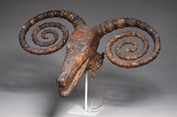 Nimm crest, Ejagham artist, Wood, animal hide, cane, twine, cloth, lead, nails, pigment, resin, Ejagham peoples