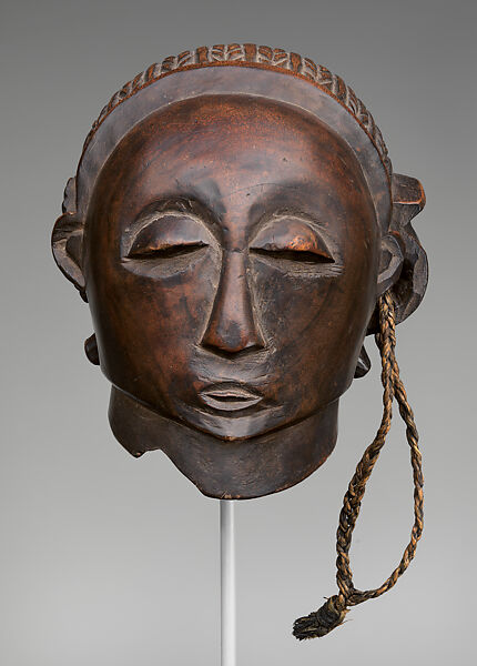 Ceremonial Vessel: Head, Wood, fiber, Luba peoples 