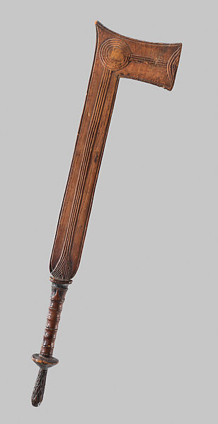 Ikongo (ceremonial wooden axe), Dengese artist, Wood, Dengese peoples