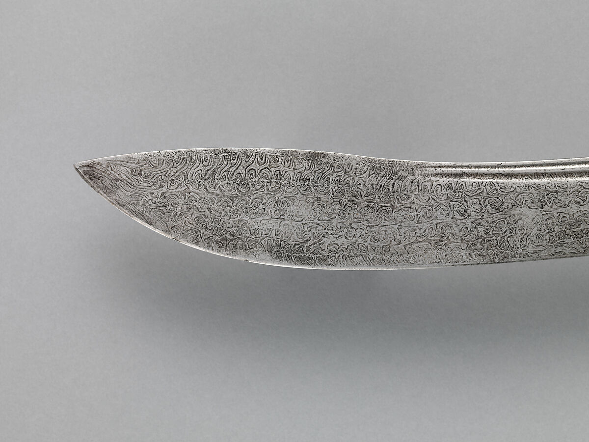 Saber with Scabbard and Belt Hook (清    腰刀), Steel, iron, silk, leather, wood, Chinese