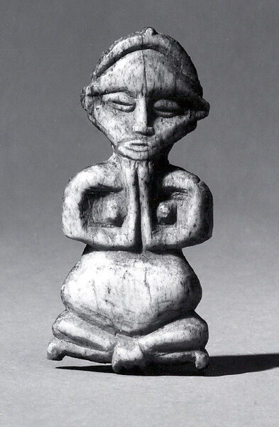 Amulet: Seated Female Figure, Bone, Huana peoples 