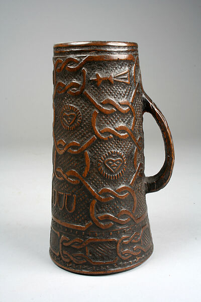 Vessel: Tankard, Wood, Kuba peoples 