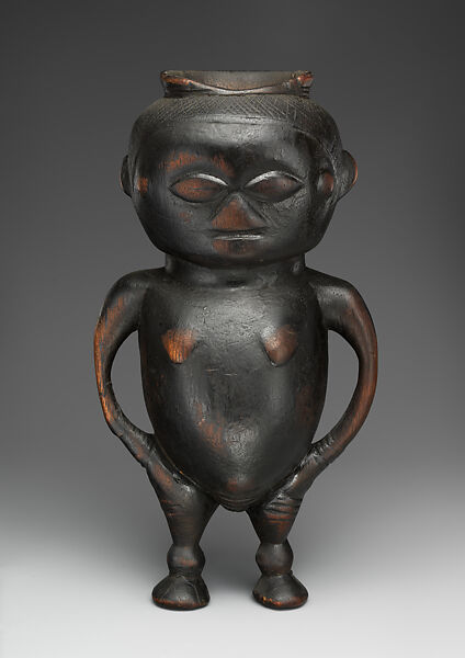 Vessel: Female Figure, Wood, Wongo peoples 