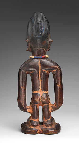 Twin Figure: Male (Ibeji), Yoruba artist, Wood, beads, nail, Yoruba peoples