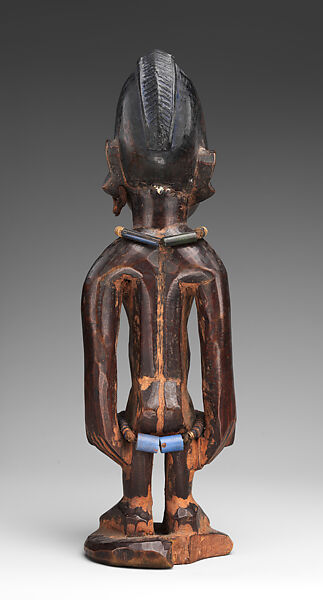 Twin Figure: Male (Ibeji), Yoruba artist, Wood, beads, nail, Yoruba peoples