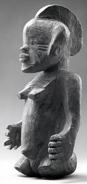 Half Figure: Female, Wood, pigment, Burkina Faso