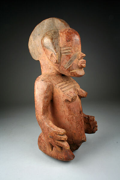Half Figure: Female, Wood, pigment, Burkina Faso 