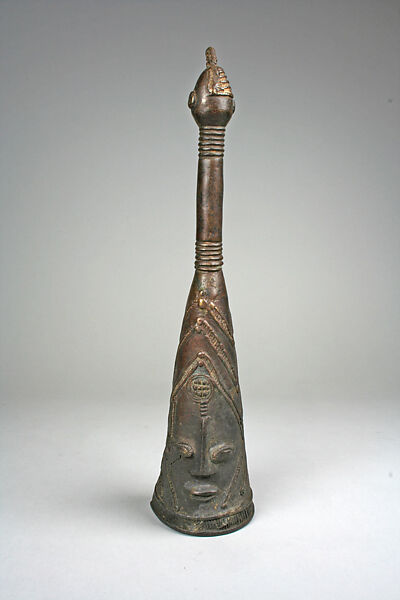 Bell: Face, Bronze, Lower Niger Bronze Industry 