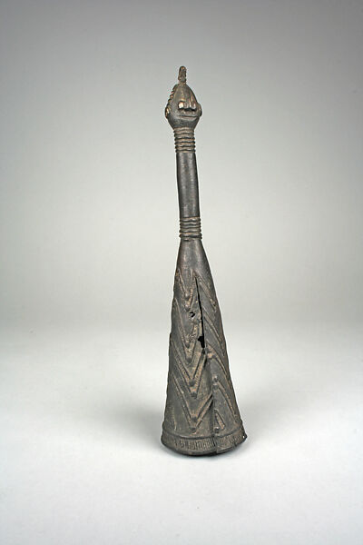 Bell: Face, Lower Niger Valley caster, Brass, Lower Niger Bronze Industries