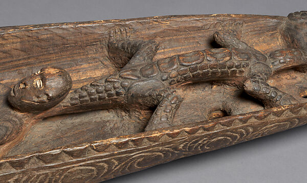 Canoe Prow, Wood, cowrie shells, Iatmul people