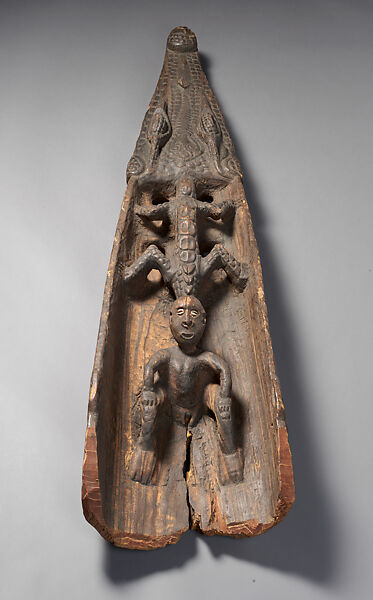 Canoe Prow, Wood, cowrie shells, Iatmul people