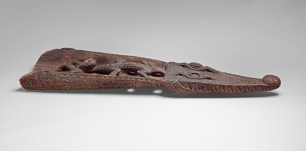 Canoe Prow, Wood, cowrie shells, Iatmul people