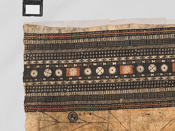 Barkcloth Panel (Gatu Vakaviti), Barkcloth, pigment, Fijian