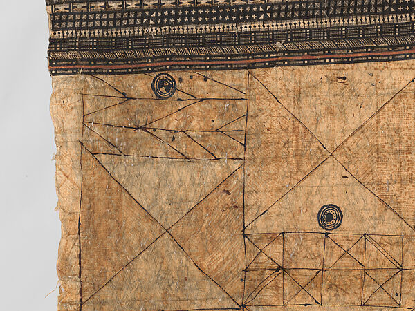 Barkcloth Panel (Gatu Vakaviti), Barkcloth, pigment, Fijian