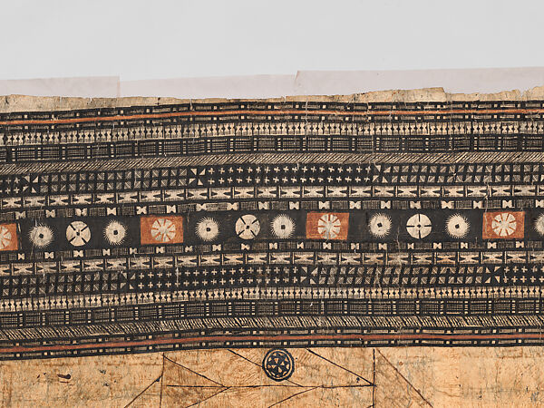 Barkcloth Panel (Gatu Vakaviti), Barkcloth, pigment, Fijian