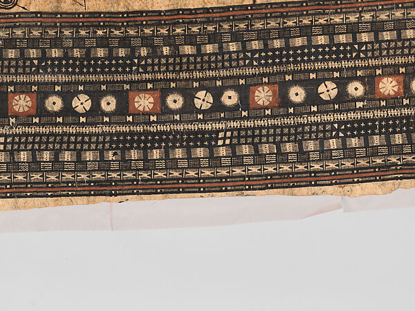 Barkcloth Panel (Gatu Vakaviti), Barkcloth, pigment, Fijian