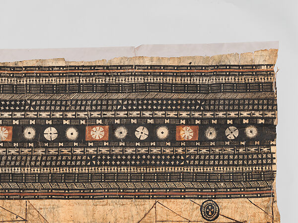 Barkcloth Panel (Gatu Vakaviti), Barkcloth, pigment, Fijian