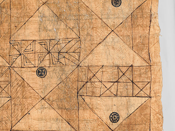 Barkcloth Panel (Gatu Vakaviti), Barkcloth, pigment, Fijian