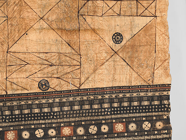 Barkcloth Panel (Gatu Vakaviti), Barkcloth, pigment, Fijian
