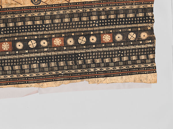 Barkcloth Panel (Gatu Vakaviti), Barkcloth, pigment, Fijian