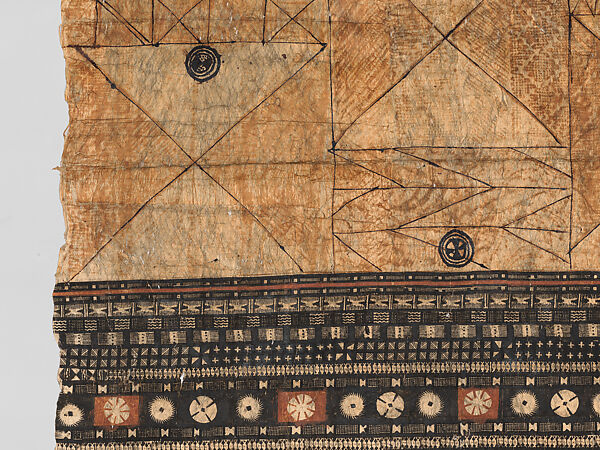 Barkcloth Panel (Gatu Vakaviti), Barkcloth, pigment, Fijian