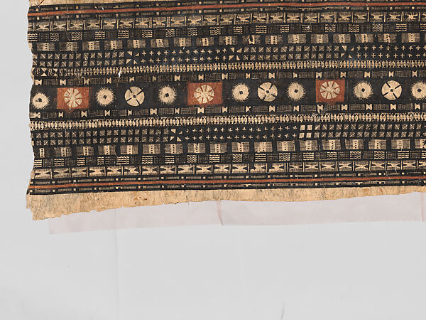 Barkcloth Panel (Gatu Vakaviti), Barkcloth, pigment, Fijian
