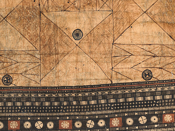 Barkcloth Panel (Gatu Vakaviti), Barkcloth, pigment, Fijian