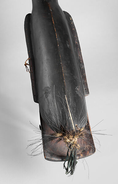 Drum (Warup), Wood, reptile skin, nuts, feathers, fiber, pigment, Torres Strait Island people