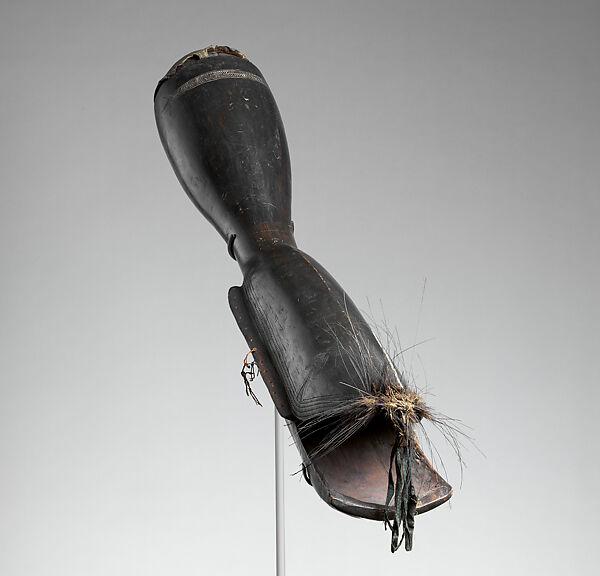 Drum (Warup), Wood, reptile skin, nuts, feathers, fiber, pigment, Torres Strait Island people