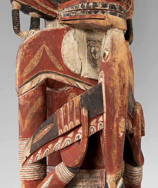 Funerary Carving (Malagan), Wood, paint, fiber, Northern New Ireland people