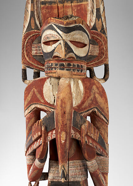 Funerary Carving (Malagan), Wood, paint, fiber, Northern New Ireland people