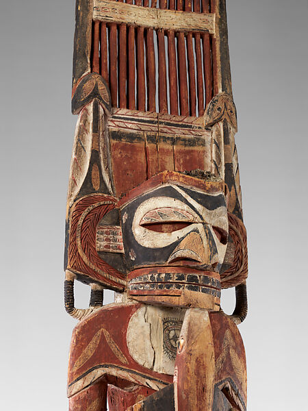Funerary Carving (Malagan), Wood, paint, fiber, Northern New Ireland people