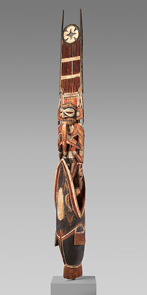 Funerary Carving (Malagan), Wood, paint, fiber, Northern New Ireland people