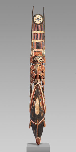 Funerary Carving (Malagan), Wood, paint, fiber, Northern New Ireland people 