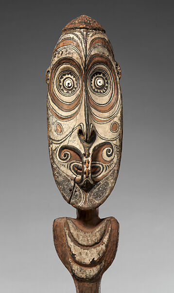 Ceremonial Fence Element, Wood, paint, shell, Iatmul people