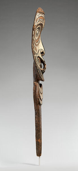 Ceremonial Fence Element, Wood, paint, shell, Iatmul people