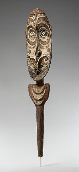 Ceremonial Fence Element, Wood, paint, shell, Iatmul people