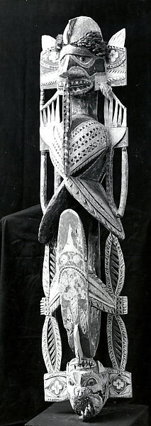 Funerary Carving (Malagan), Wood, paint, shell, fiber, Northern New Ireland 