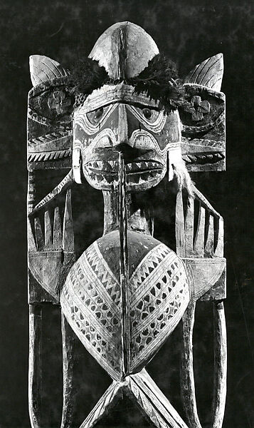 Funerary Carving (Malagan), Wood, paint, shell, fiber, Northern New Ireland