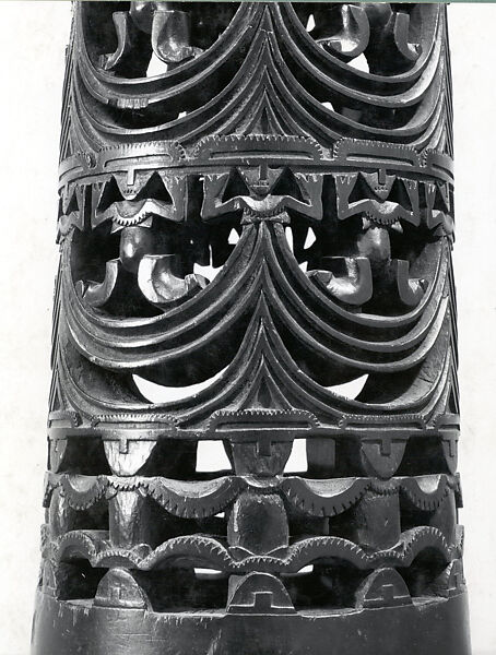 Drum (Pahu), Wood, sharkskin, fiber, Austral Islanders