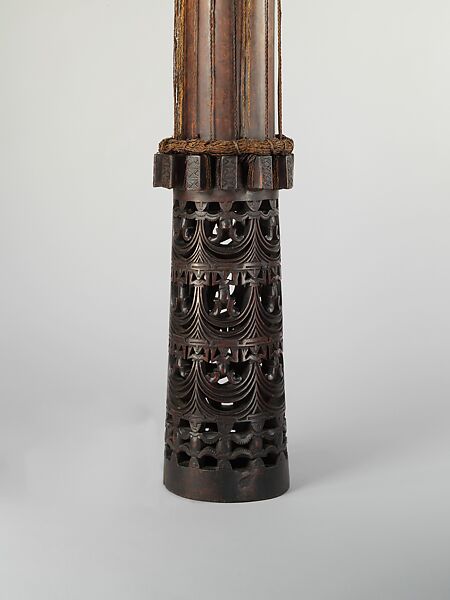 Drum (Pahu), Wood, sharkskin, fiber, Austral Islanders