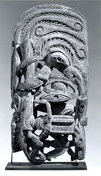 Canoe Prow Ornament, Wood, paint, Northern New Ireland 